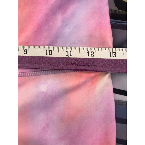 ZYIA Active Leggings Women’s Size 4 Pink Marble Tie-Dye High Waist Yoga Running - Picture 8 of 10